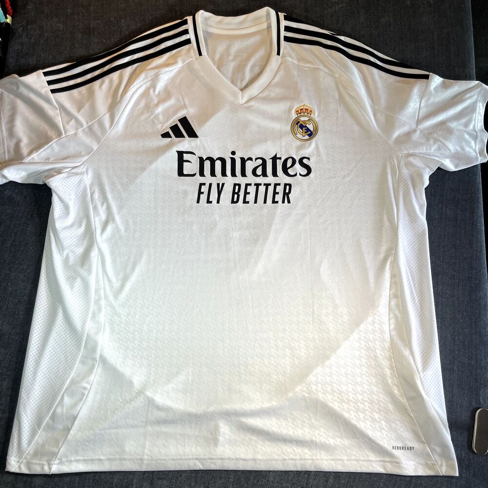 Adidas 2024 Real Madrid Kylian Mbappe #9 Home White Soccer Jersey 3XL